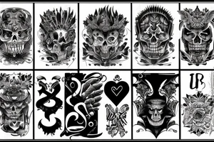 Showing the good and bad side of man with the theme of wealth tattoo idea