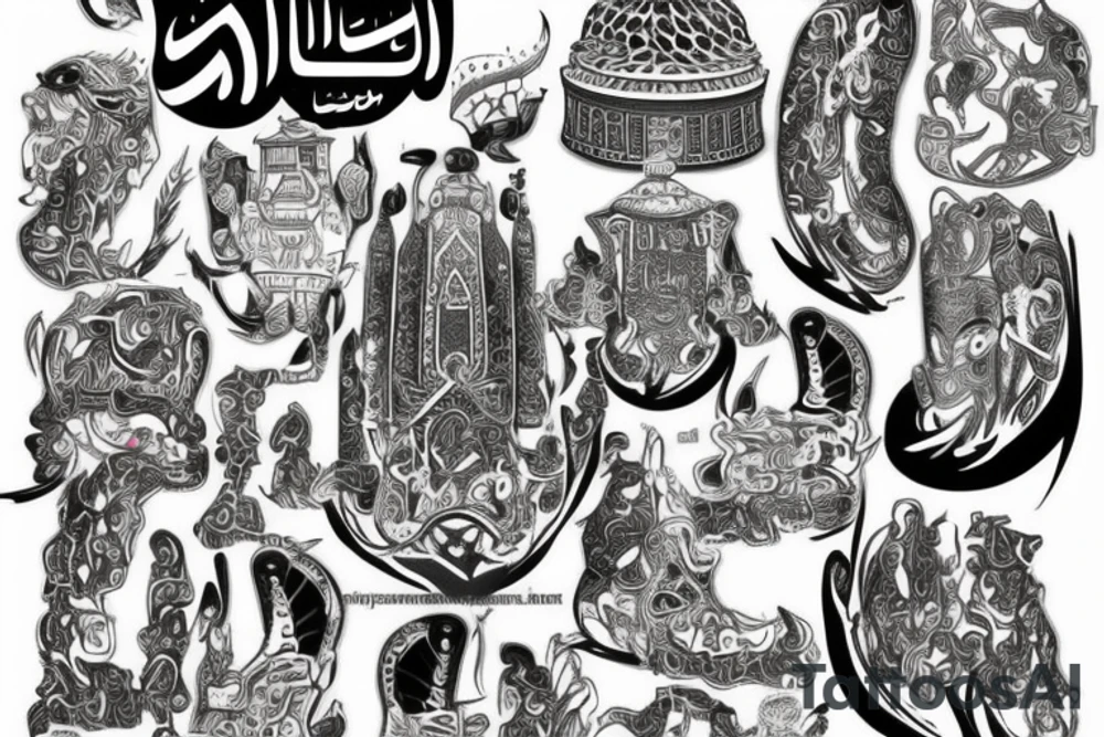 Alhamdulillah and the Kaaba tattoo idea