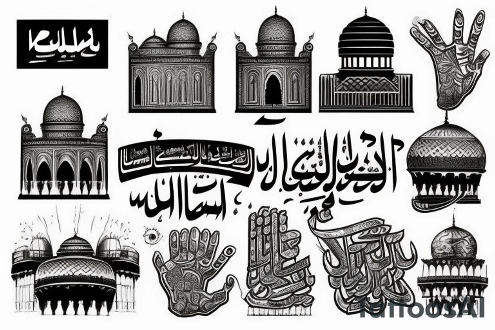 Alhamdulillah and the Kaaba tattoo idea