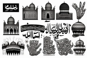 Alhamdulillah and the Kaaba tattoo idea