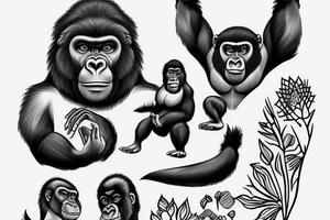 Gorilla tattoo idea