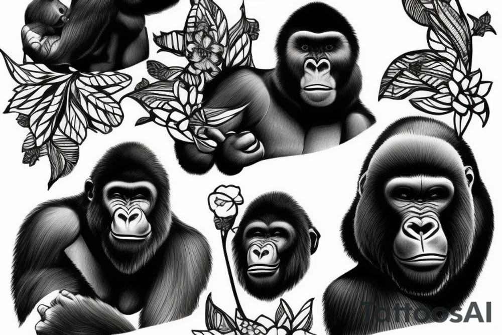 Gorilla tattoo idea