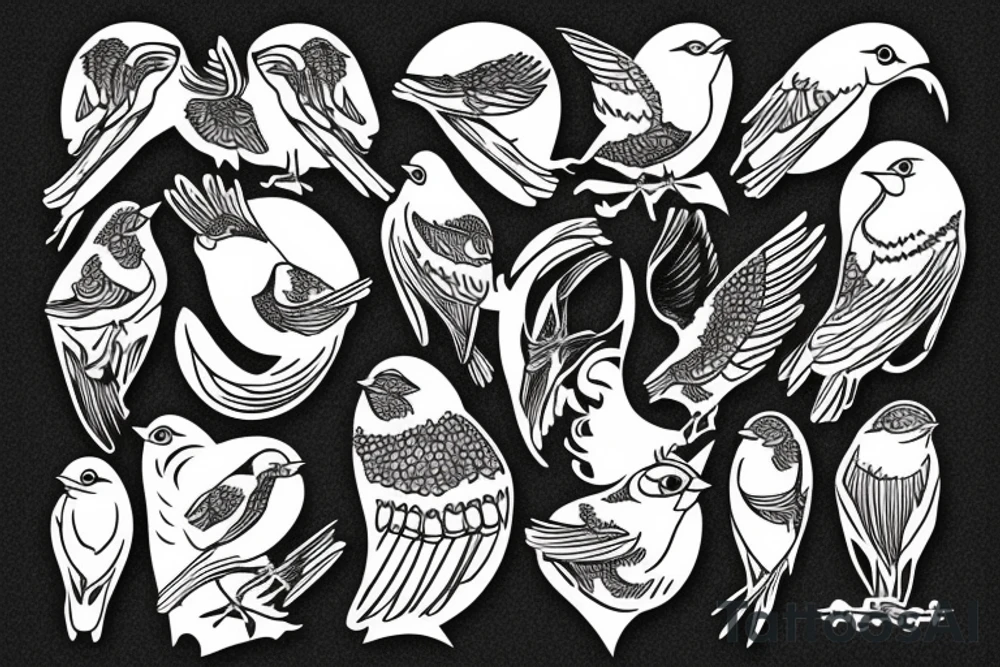 bird with mountain tattoo idea