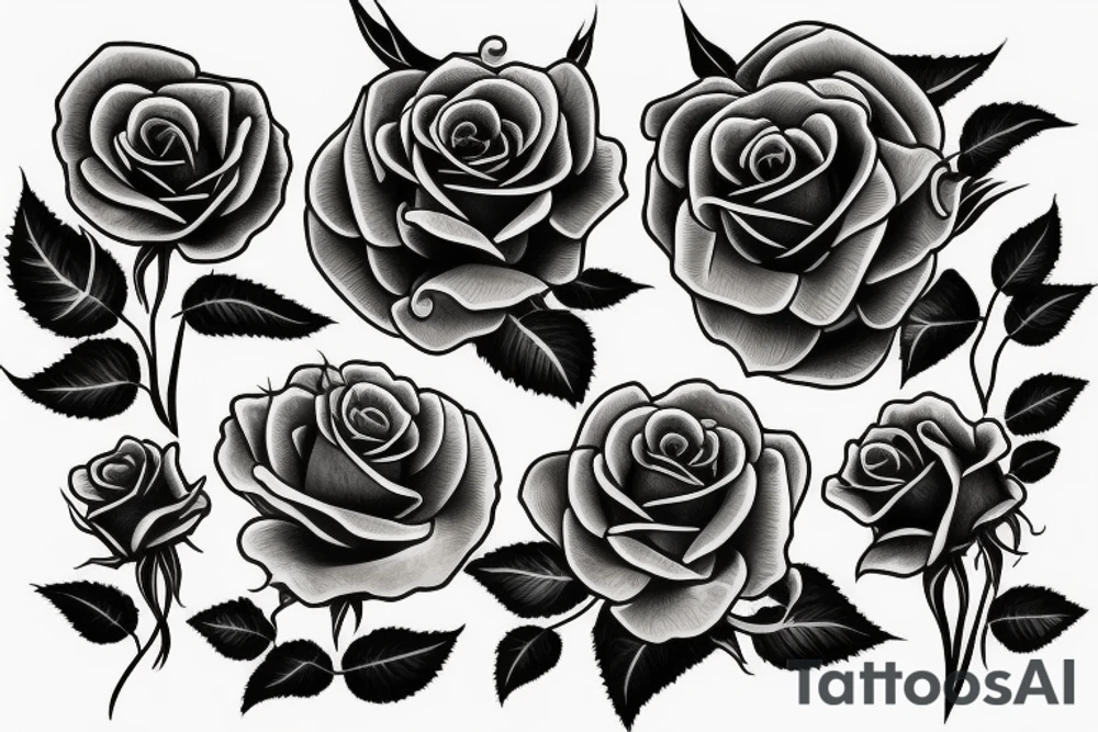 rose family tattoo idea