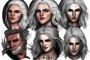 The wicher Geralt Yen and Ciri tattoo idea