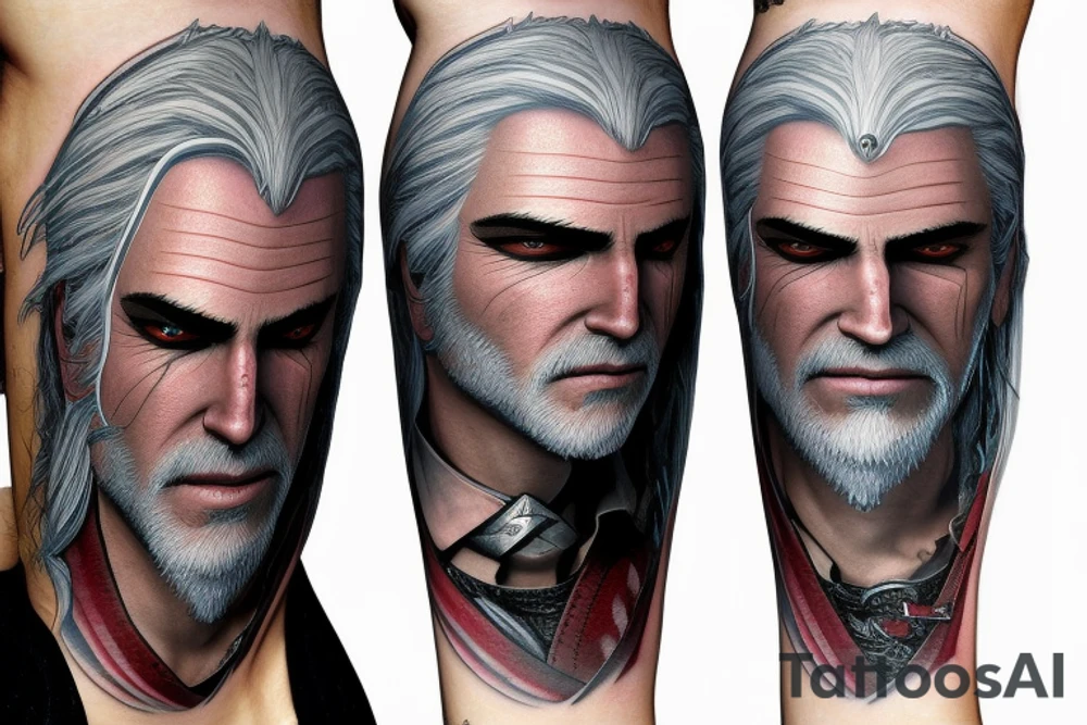 The wicher Geralt Yen and Ciri tattoo idea