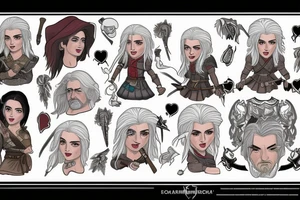 The wicher Geralt Yen and Ciri tattoo idea