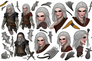 The wicher Geralt Yen and Ciri tattoo idea