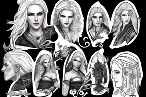 The wicher Geralt Yen and Ciri tattoo idea