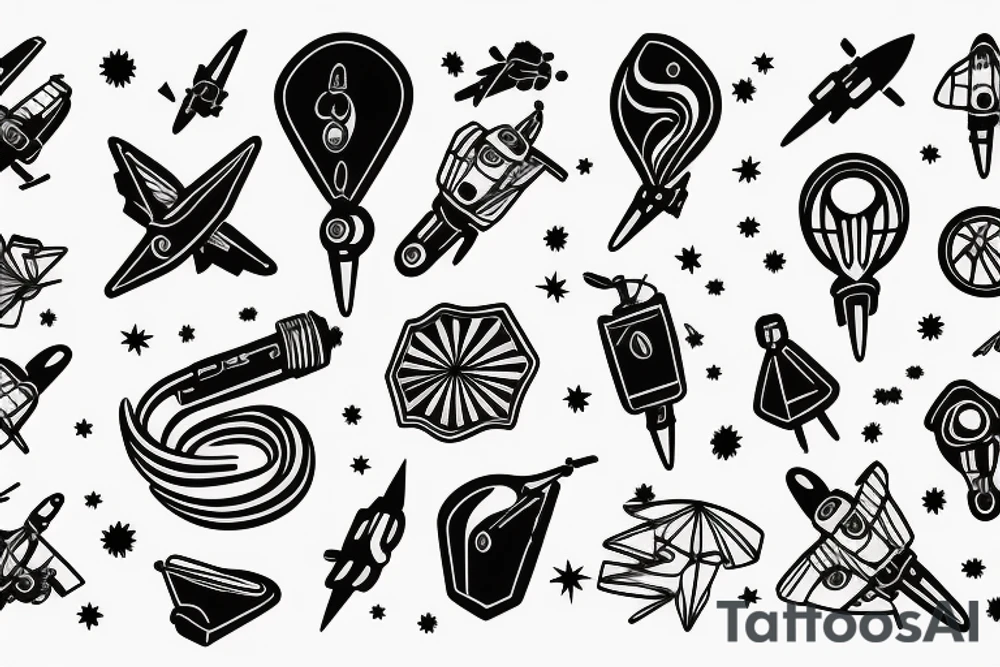 helicopter with fireoworks tattoo idea