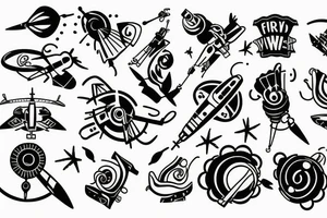 helicopter with fireoworks tattoo idea