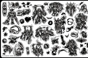 What's that, that you said to me
Oh, I'm a chaos space marine
So what, I love you tattoo idea