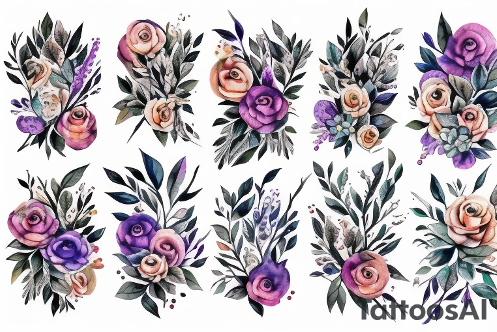 Biomechanic floral tattoo idea