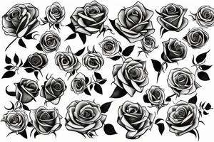 Roses and lilys tattoo idea