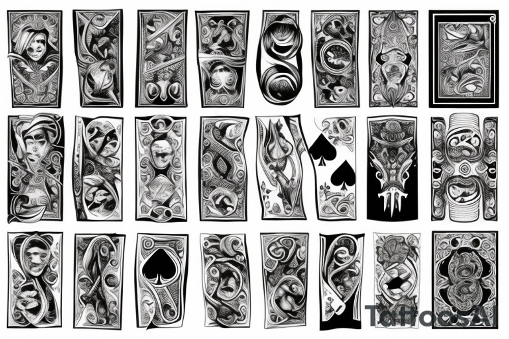 Poker style tattoo idea