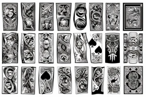 Poker style tattoo idea