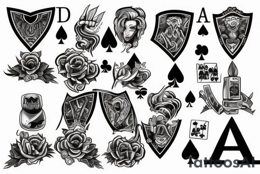 Poker style tattoo idea