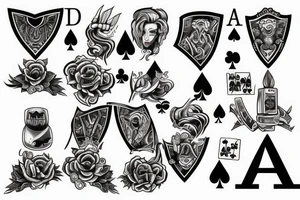 Poker style tattoo idea