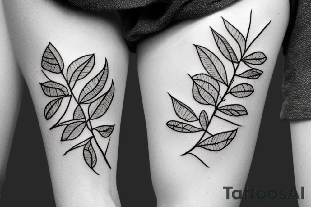 Blueberries on bush turning into wheats tattoo idea