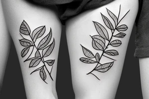 Blueberries on bush turning into wheats tattoo idea
