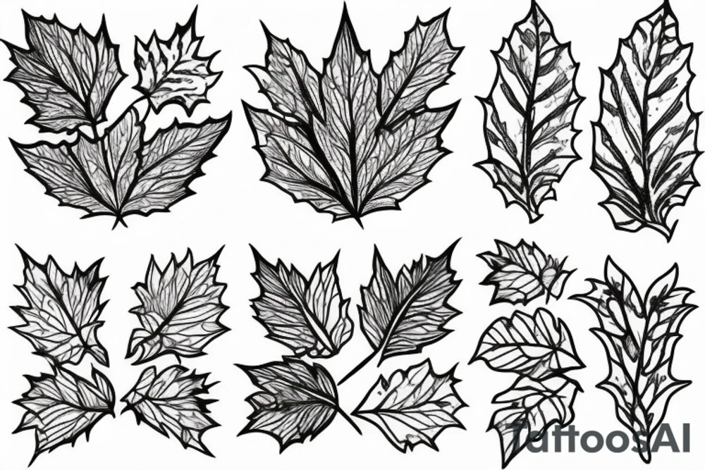 Ivy with large leafs tattoo idea