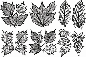 Ivy with large leafs tattoo idea