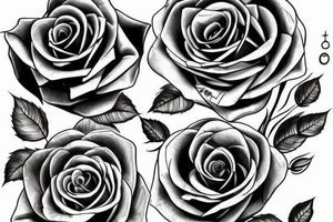 Roses and hourglass tattoo idea