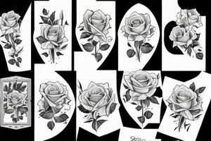 Roses and hourglass tattoo idea