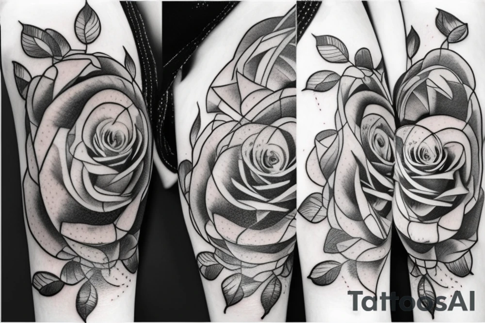 Rose and hourglass tattoo idea