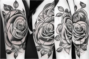 Rose and hourglass tattoo idea