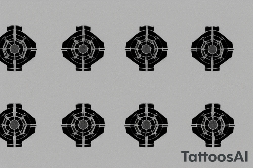 tie fighter abstract tattoo idea