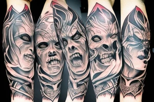 Devil, evil, blood tattoo idea