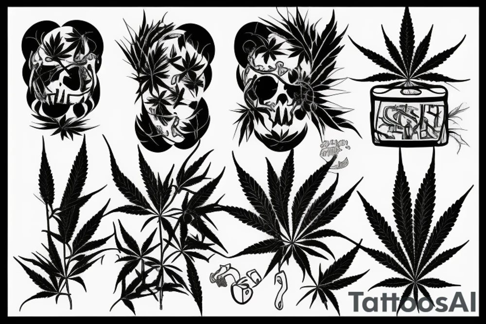 Cannabis tattoo idea
