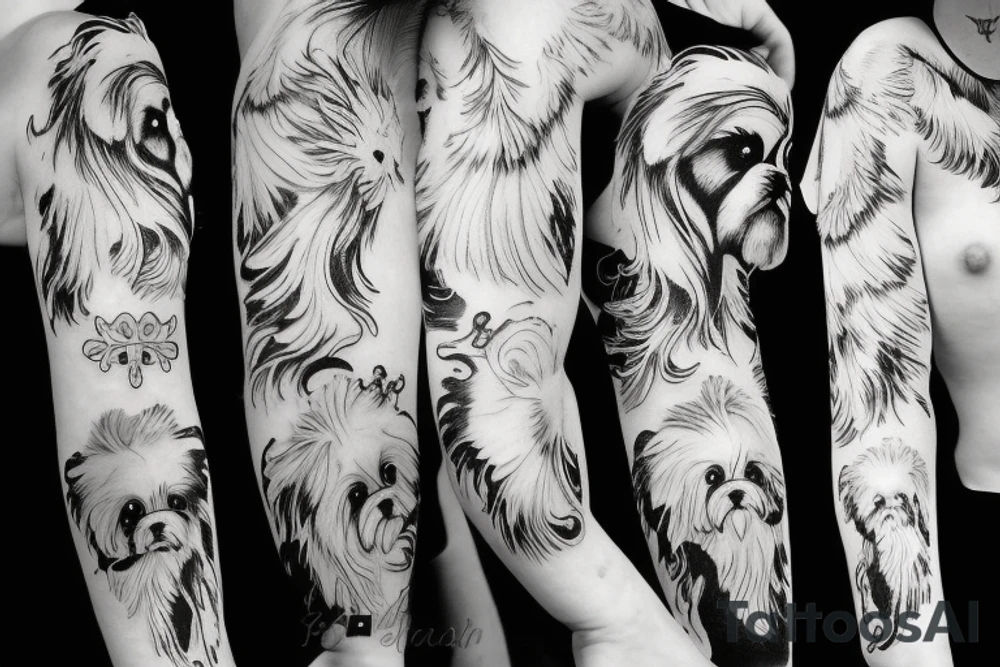 shihtzu angel tattoo idea