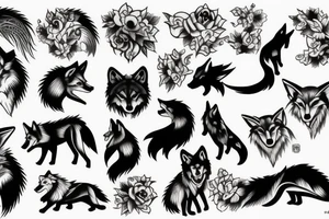 wolf japan tattoo idea