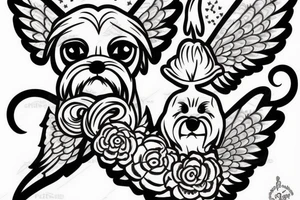 shihtzu angel tattoo idea