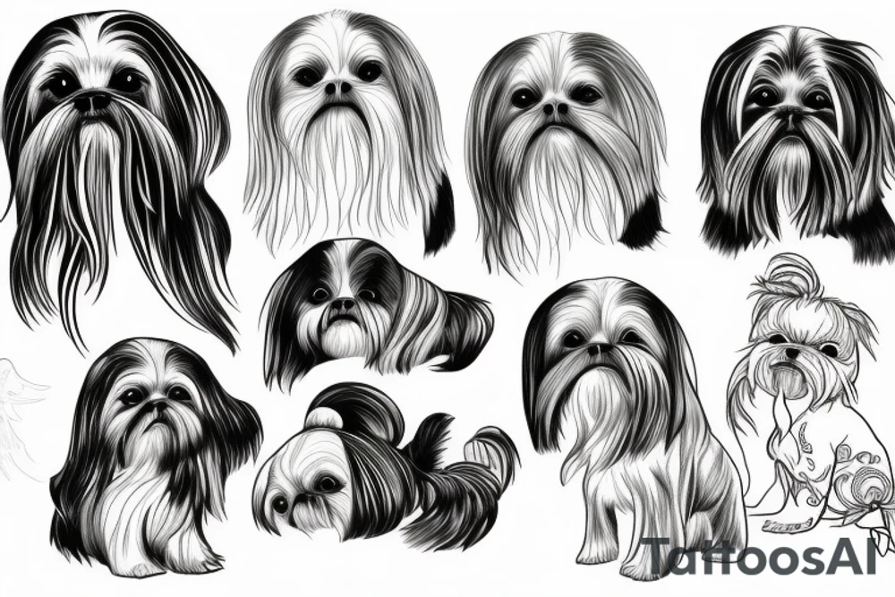 shihtzu angel tattoo idea