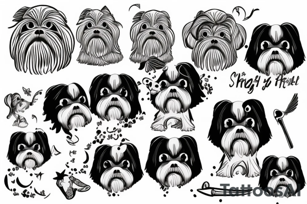 shihtzu angel tattoo idea