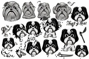 shihtzu angel tattoo idea