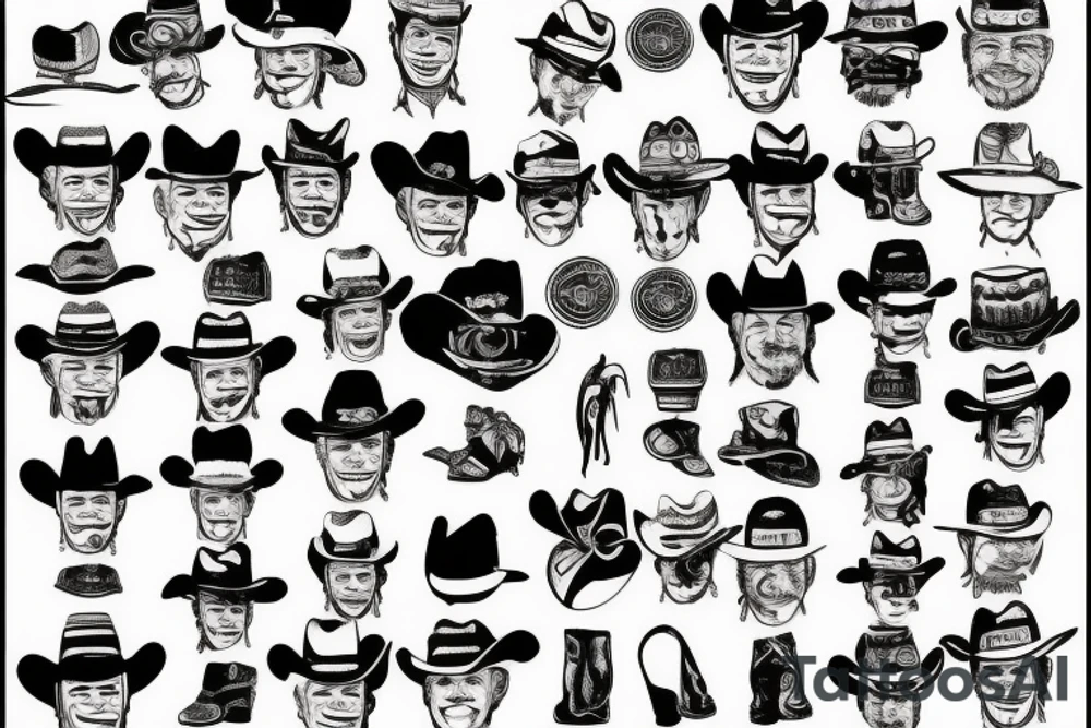 cowboy pissing tattoo idea