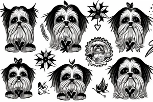 shihtzu angel cute tattoo idea