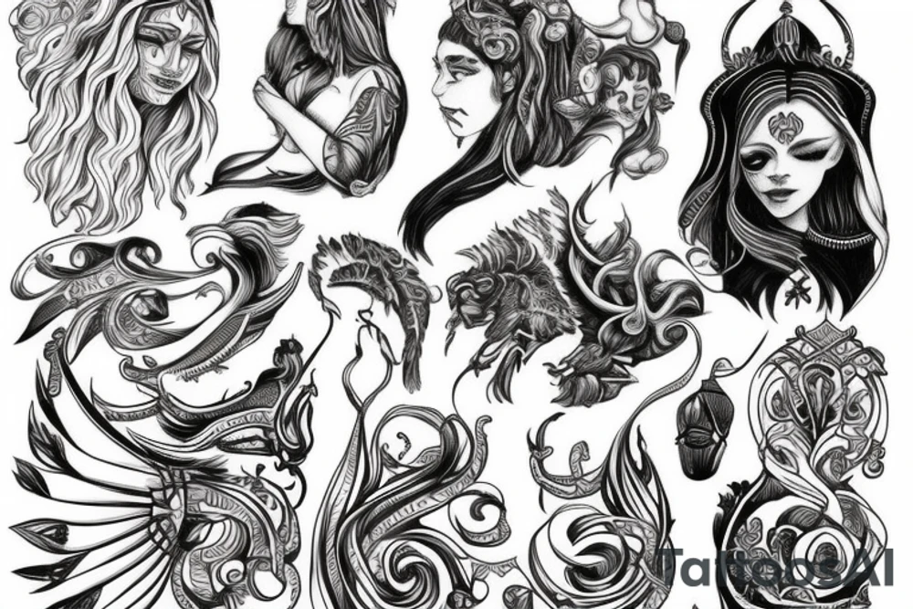 White people from slavic mythology tattoo idea