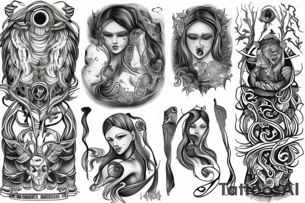 White people from slavic mythology tattoo idea