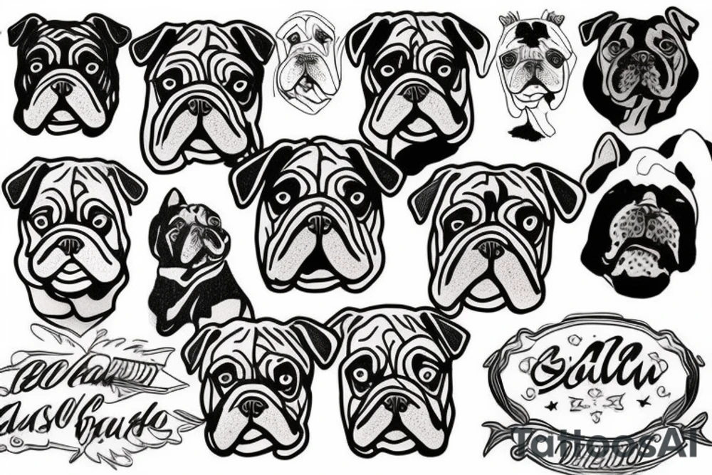 Bulldog tattoo idea