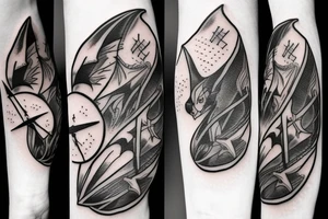 Bat with a sword tattoo idea