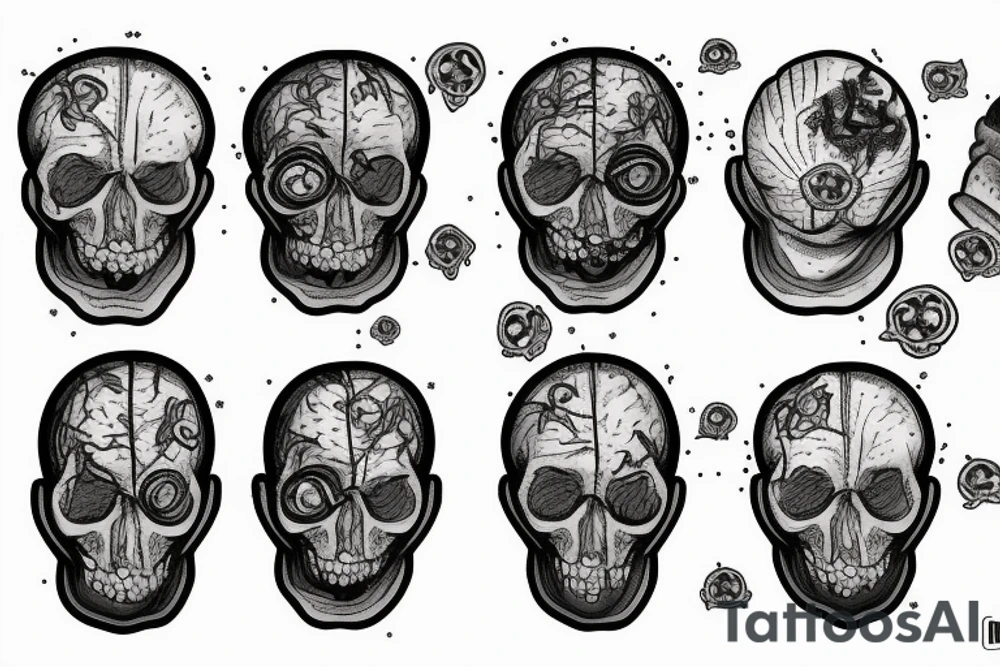 Brains on the asphalt tattoo idea