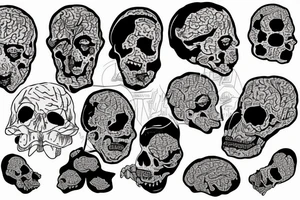 Brains on the asphalt tattoo idea