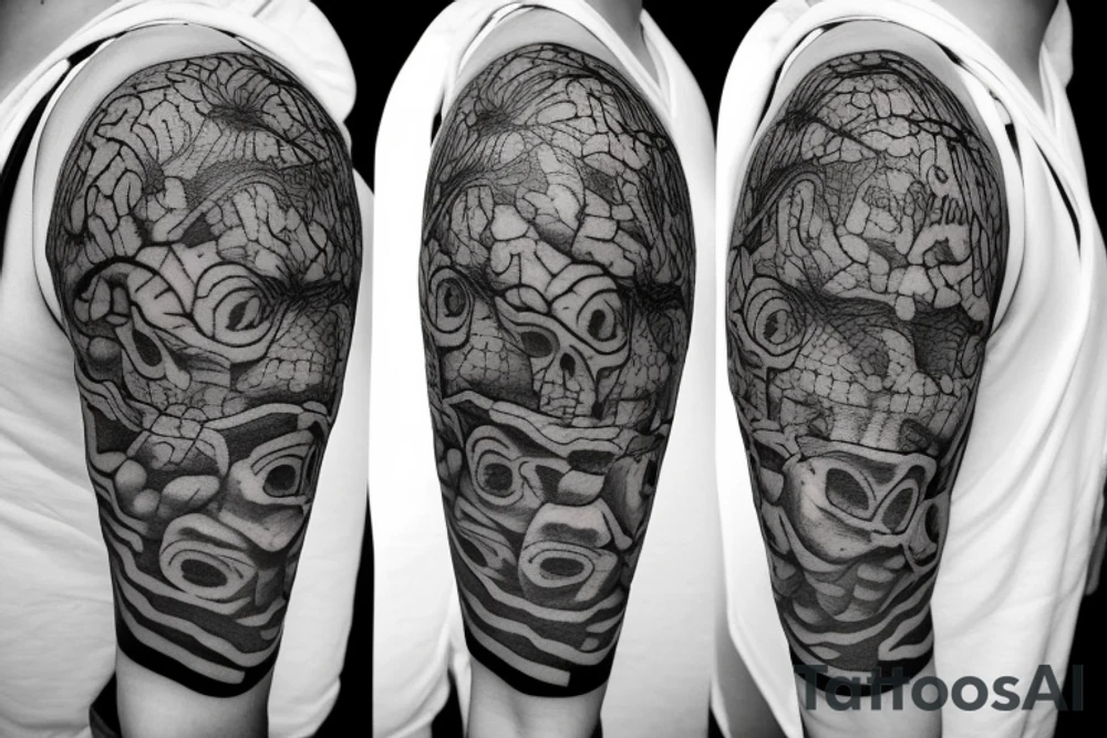 Brains on the asphalt tattoo idea