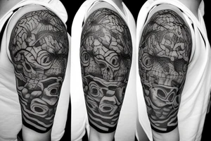Brains on the asphalt tattoo idea
