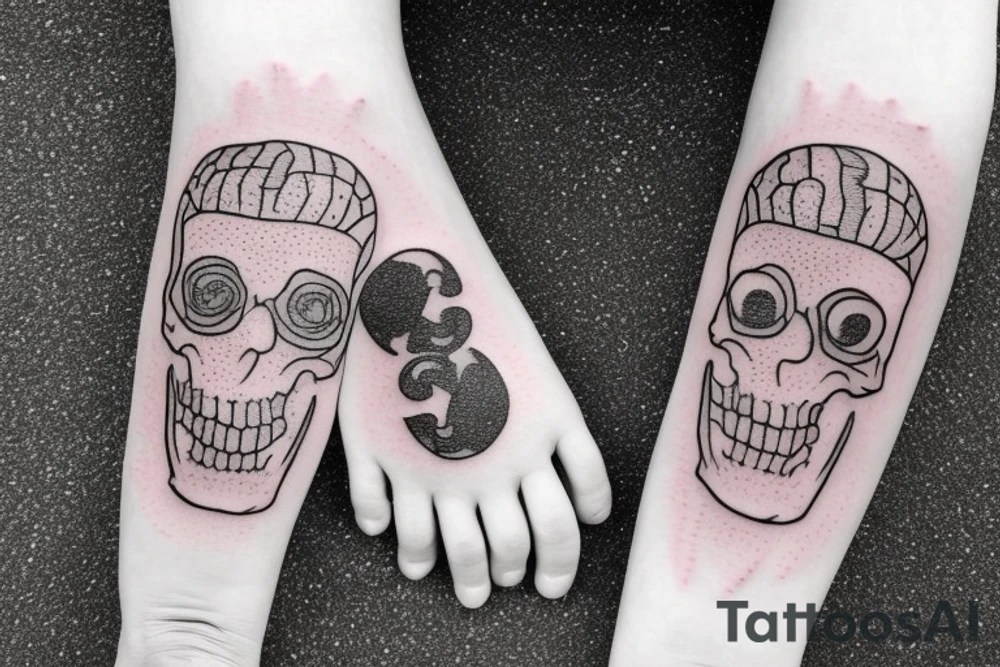 Brains on the asphalt tattoo idea
